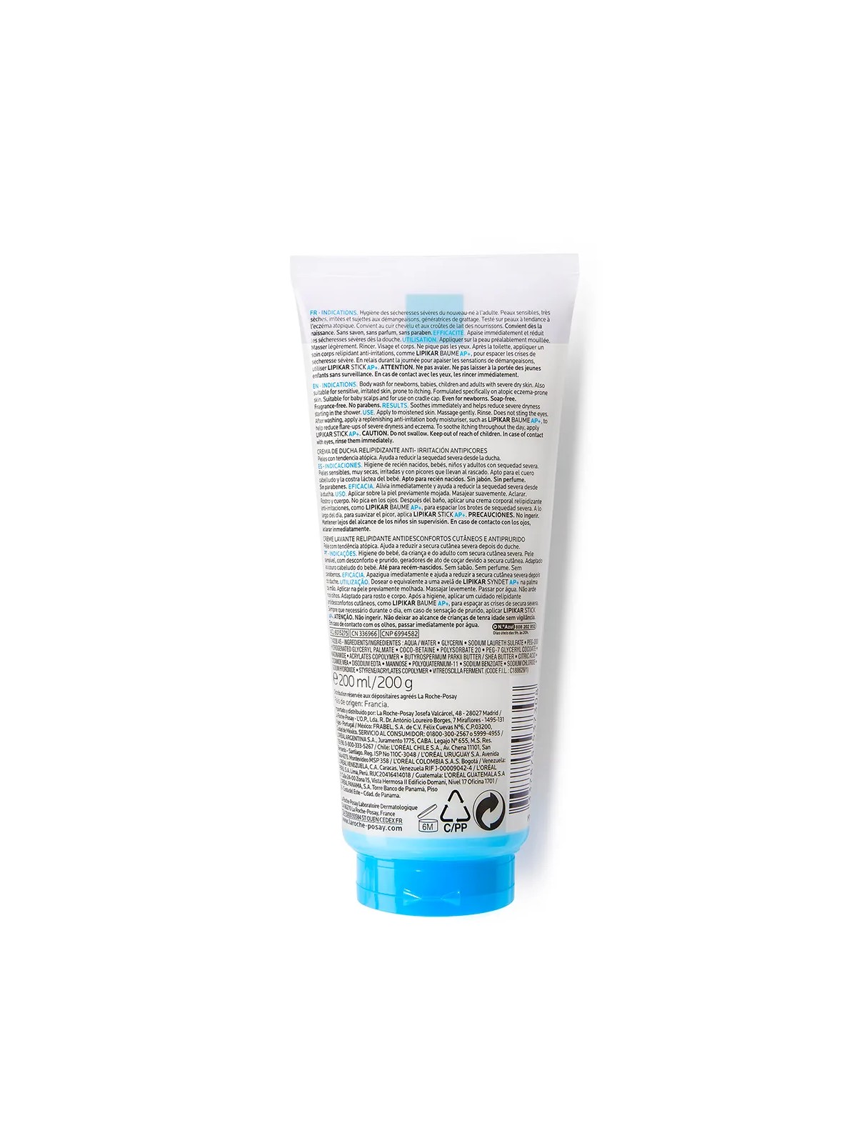 La Roche-Posay Lipikar Creme Lavante Syndet Ap+ Peaux Tendance Eczema Atopique 200ml