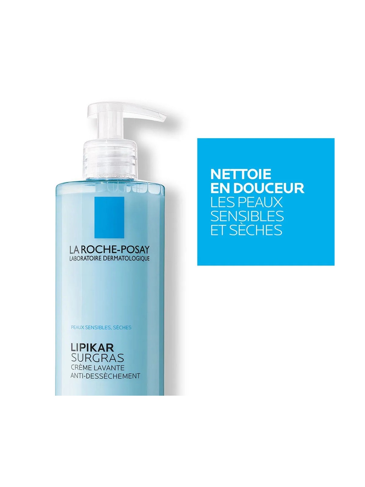 La Roche-Posay Lipikar Crème lavante douche Surgras bébé à l'adulte Peaux sèches 400ml