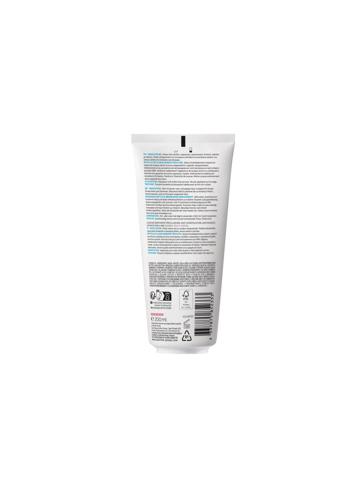 La Roche-Posay Lipikar Lait Urea10% 200ml