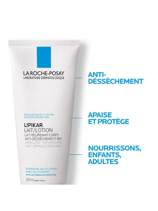 La Roche-Posay Lipikar Lait corps hydratant Peaux Seches Et Sensibles 200ml