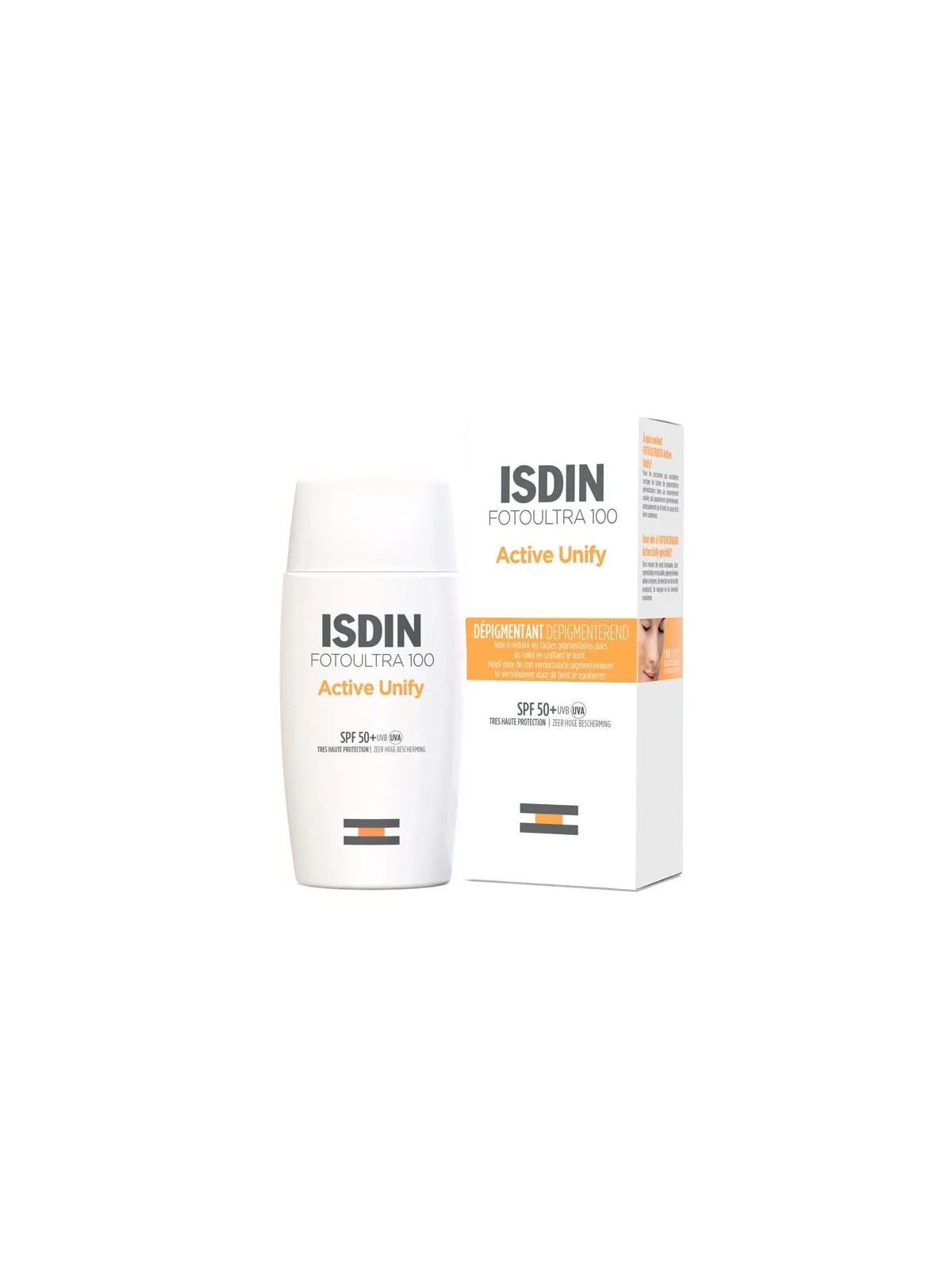 Isdin Active Unify Crème solaire visage dépigmentante SPF50+ FotoUltra 100 50ml