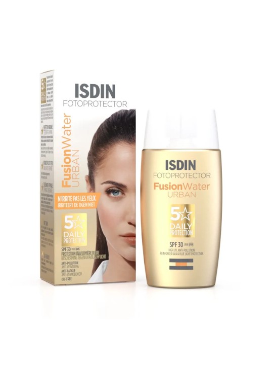 Isdin FusionWater Crème solaire visage anti-pollution SPF30 Urban Fotoprotector 50ml