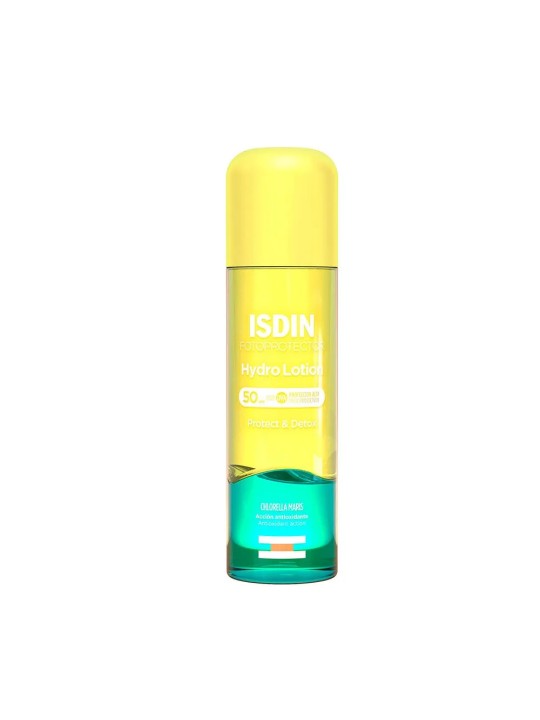 Isdin HydroLotion Huile solaire antioxydante biphasique SPF50 Fotoprotector 200ml