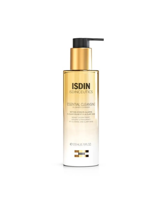 Isdin Essential Cleansing Huile nettoyante et démaquillante visage 200ml