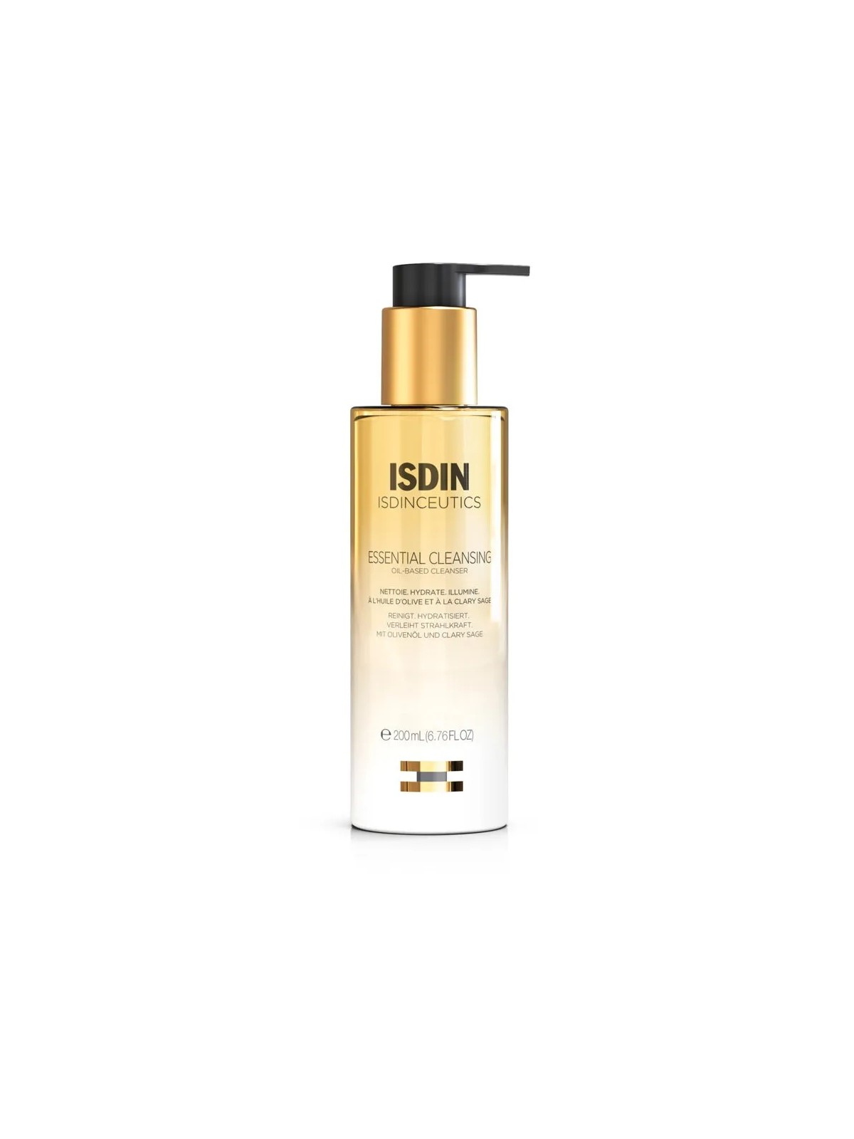 Isdin Essential Cleansing Huile nettoyante et démaquillante visage 200ml