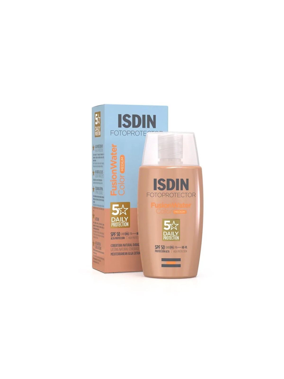 Isdin FusionWater Crème solaire visage teintée SPF50 Color Fotoprotector 50ml