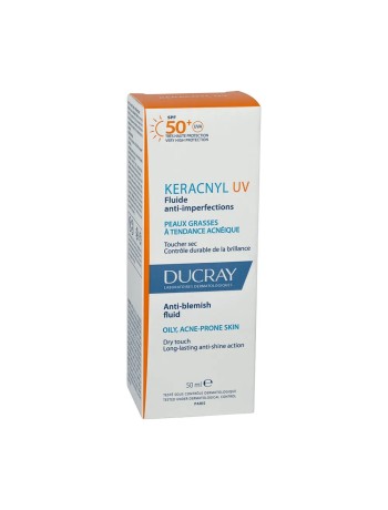 Ducray Keracnyl Fluide anti-imperfections SPF50+ Peaux grasses à tendance acnéique 50ml