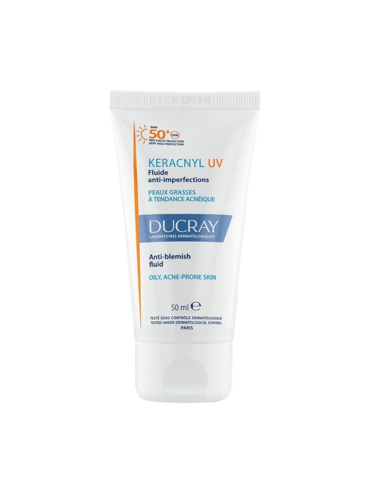 Ducray Keracnyl Fluide anti-imperfections SPF50+ Peaux grasses à tendance acnéique 50ml