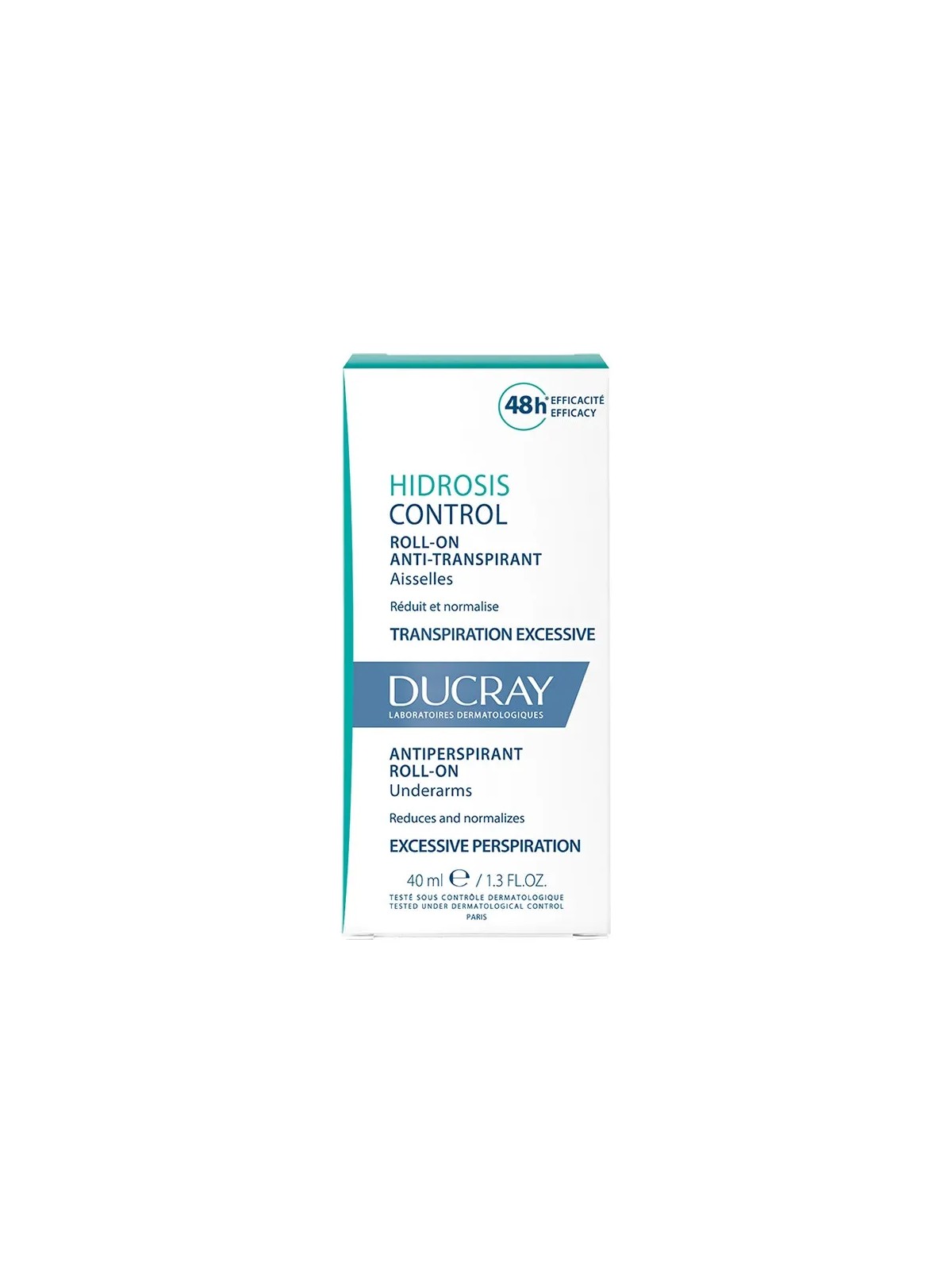 Ducray Hidrosis Control Roll-on Anti-transpirant Aisselles 40ml