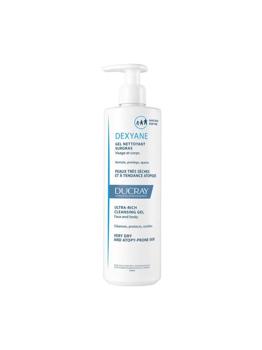 Ducray Dexyane Gel Nettoyant Surgras Visage Et Corps Peaux Tres Seches A Tendance Atopique 400ml