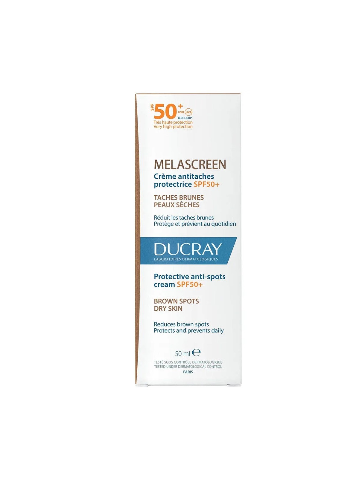 Ducray Melascreen Crème Antitaches Protectrice SPF50+ Taches Brunes 50ml