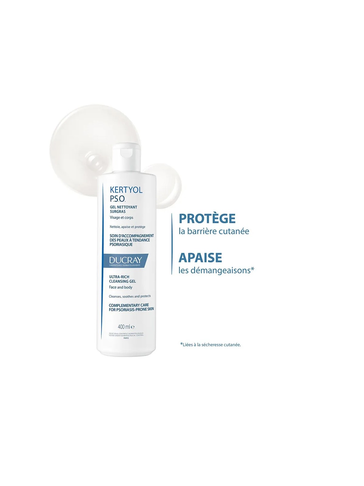 Ducray Kertyol P.S.O Gel Nettoyant Surgras Peaux Psoriasiques 400ml