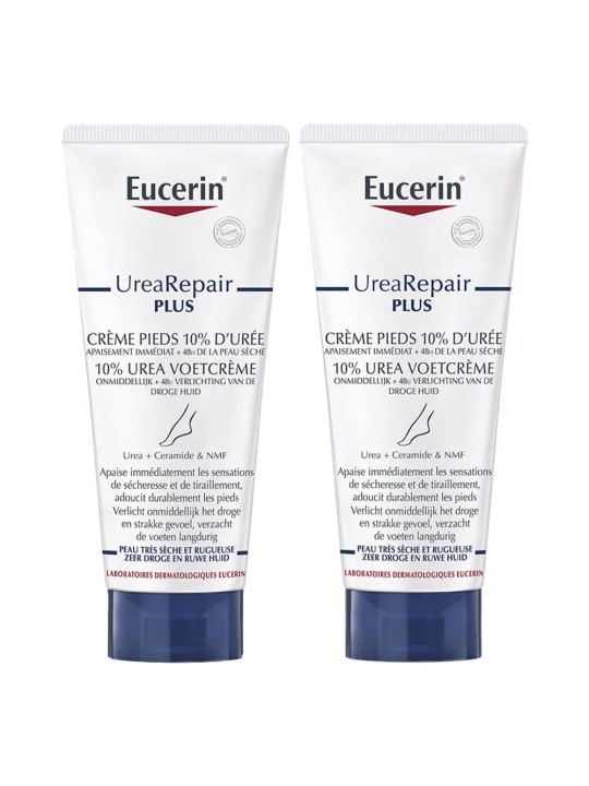 Eucerin UreaRepair Plus Creme Pieds 10% D'uree Peaux sèches et rugueuses 2x100ml