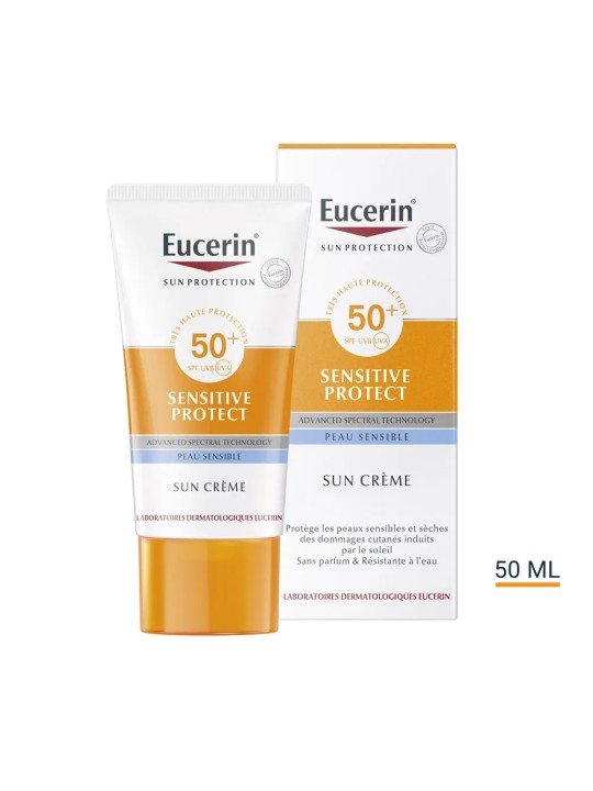 Eucerin Sun Protection Sensitive Protect Creme Tres Haute Protection Spf50+ Visage 50ml