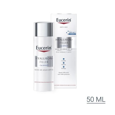 Eucerin Hyaluron-Filler + 3x Effect Soin de Jour Peau normale à mixte SPF15 +3x Effect 50ml