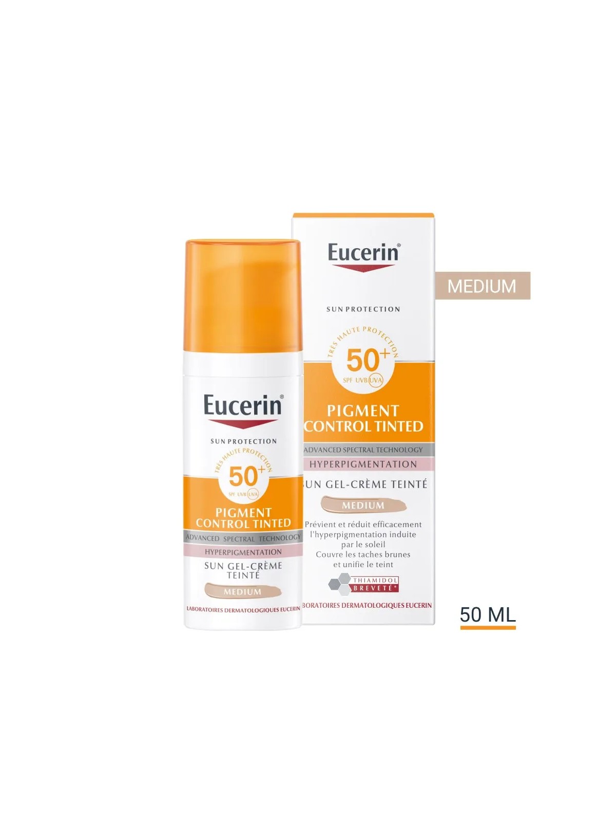 Eucerin Sun Protection Pigment control Gel-Crème SPF50+ Teinté 50ml