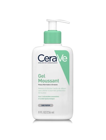 Cerave Cleanse Visage Gel Moussant Visage Et Cou Peaux Normales A Grasses 236ml