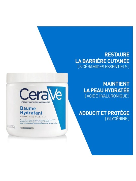 Cerave Body Baume Hydratant Peaux Seches A Tres Seches 454g