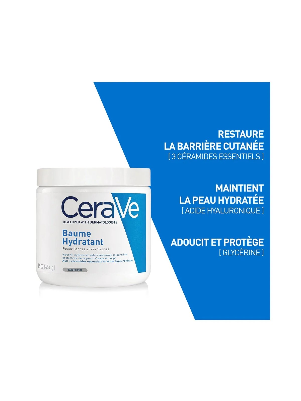 Cerave Body Baume Hydratant Peaux Seches A Tres Seches 454g