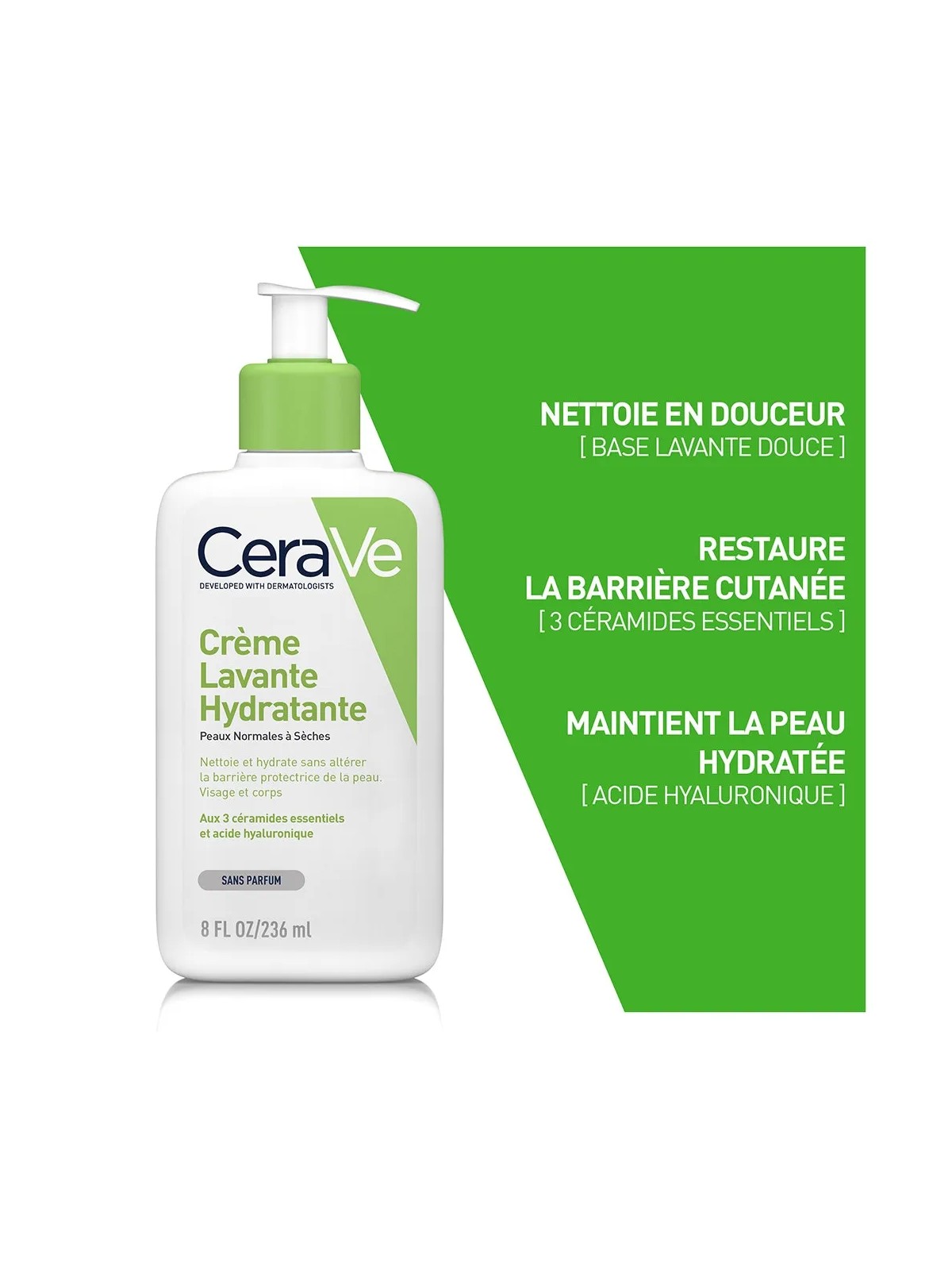 Cerave Cleanse Corps Creme Lavante Hydratante Visage Et Corps Peaux Normales A Seches 473ml