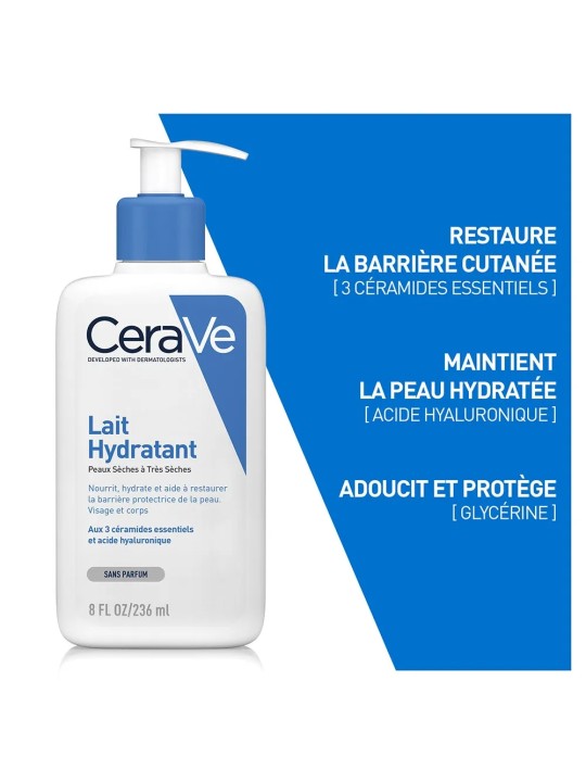 Cerave Body Lait Hydratant Visage Et Corps Peaux Seches A Tres Seches 473ml