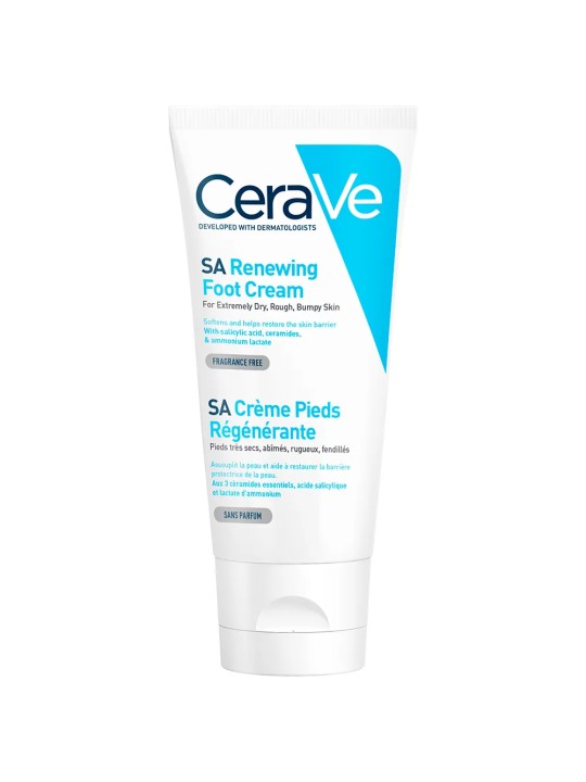 Cerave Body SA Creme Pieds Regenerante Pieds Tres Secs Abimes Rugueux 88ml