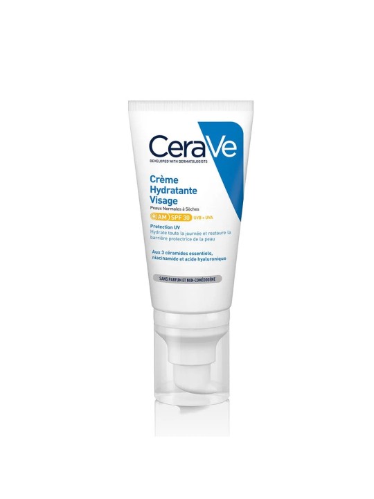 Cerave Crème Hydratante Visage SPF30 Peaux Normales à Sèches 52ml