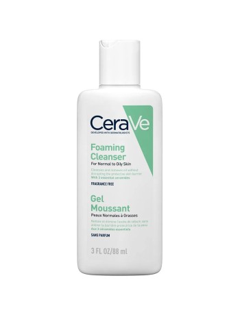 Cerave Cleanse Visage Gel Moussant Peaux Normales A Grasses 88ml