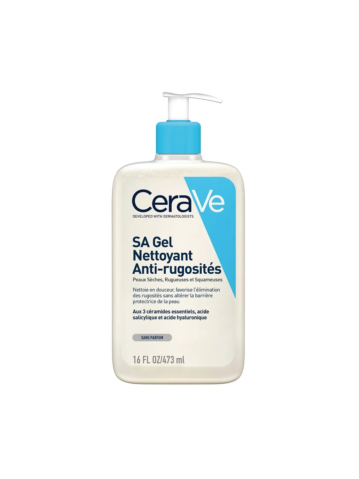 Cerave Body SA Gel Nettoyant Sa Anti-rugosités pour les peaux sèches et rugueuses 473ml