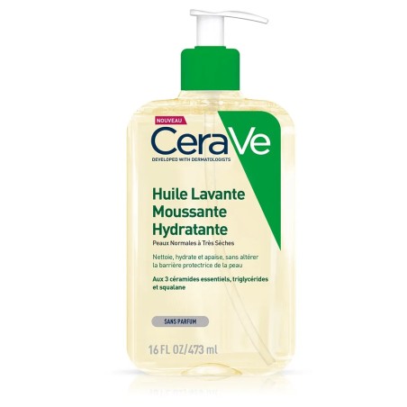 Cerave Cleanse Corps Huile Lavante Moussante Hydratante peaux normales à très sèches 473ml