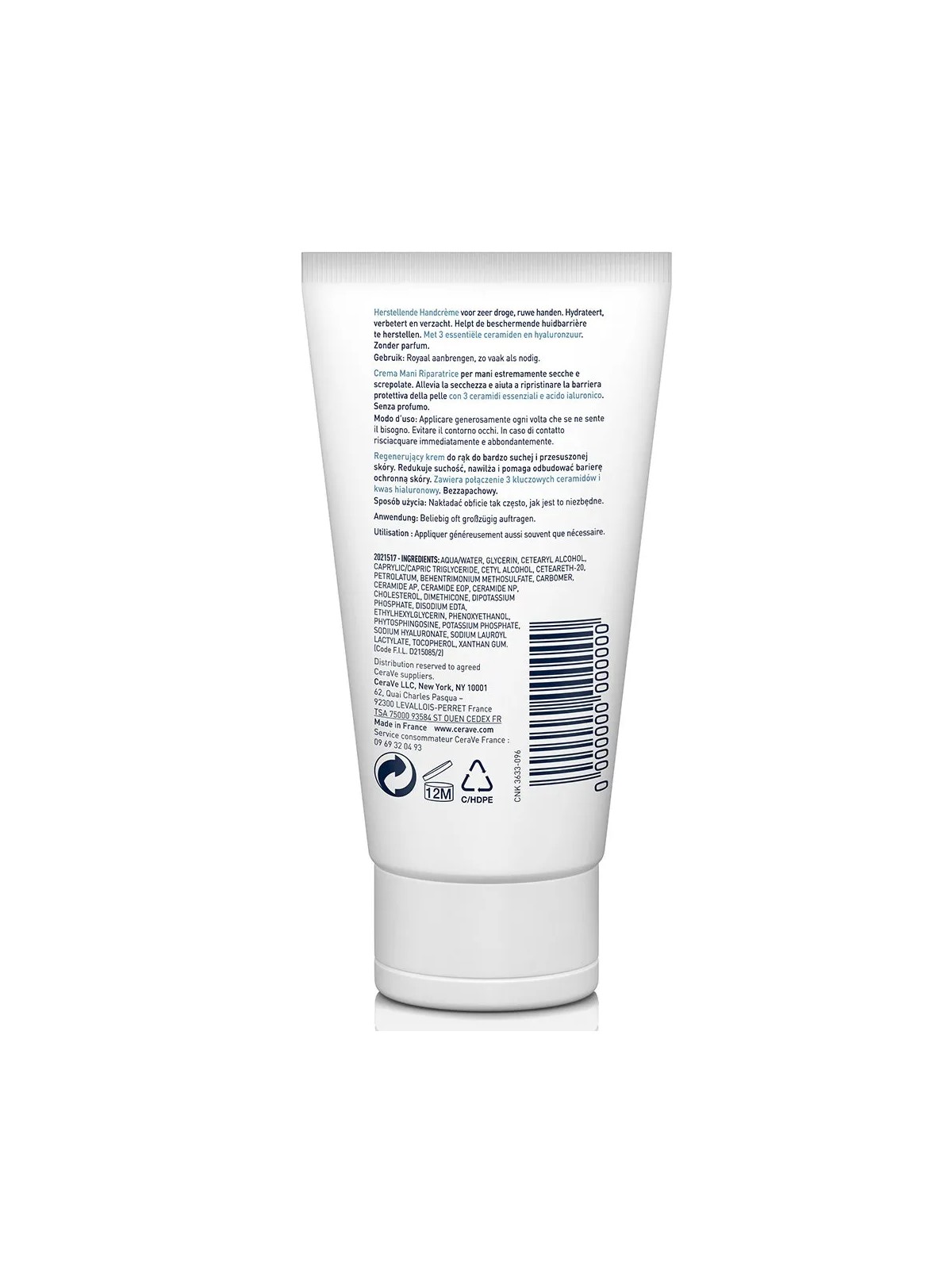 Cerave Body Creme Mains Reparatrice Secheresses Severes Et Rugosites 50ml