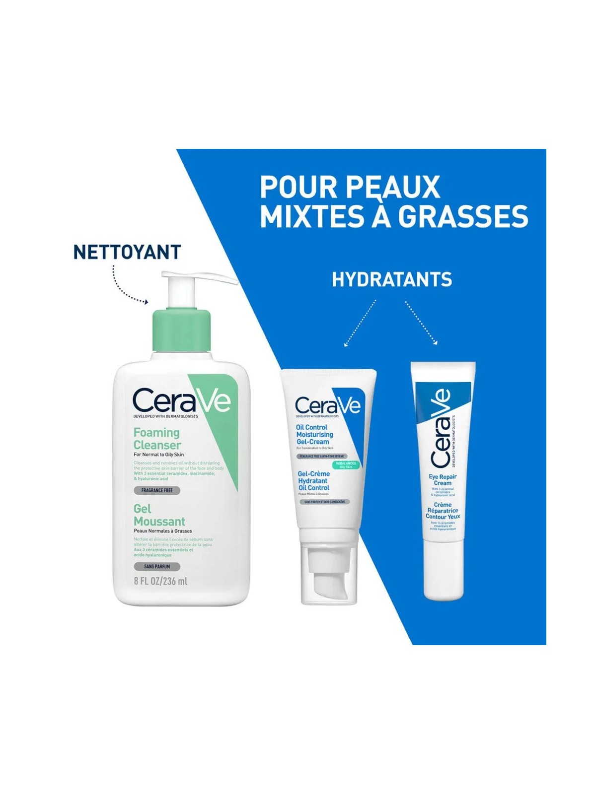 Cerave Gel-Crème Hydratant Oil Control Peaux Mixtes à Grasses 52ml