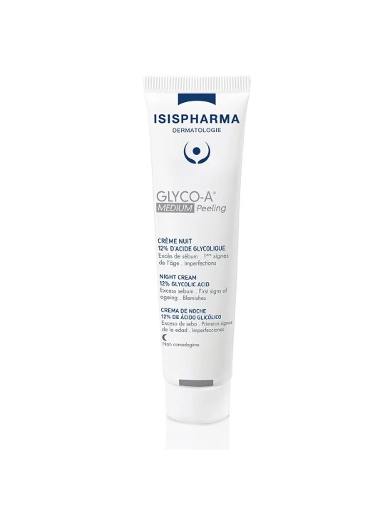 Isispharma Glyco-A Crème de nuit peeling 12% d'acide glycolique MEDIUM 30ml