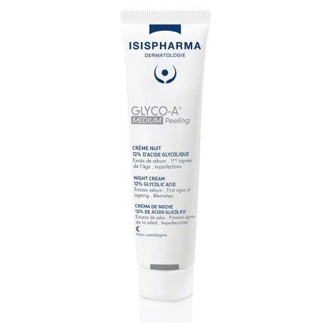 Isispharma Glyco-A Crème de nuit peeling 12% d'acide glycolique MEDIUM 30ml