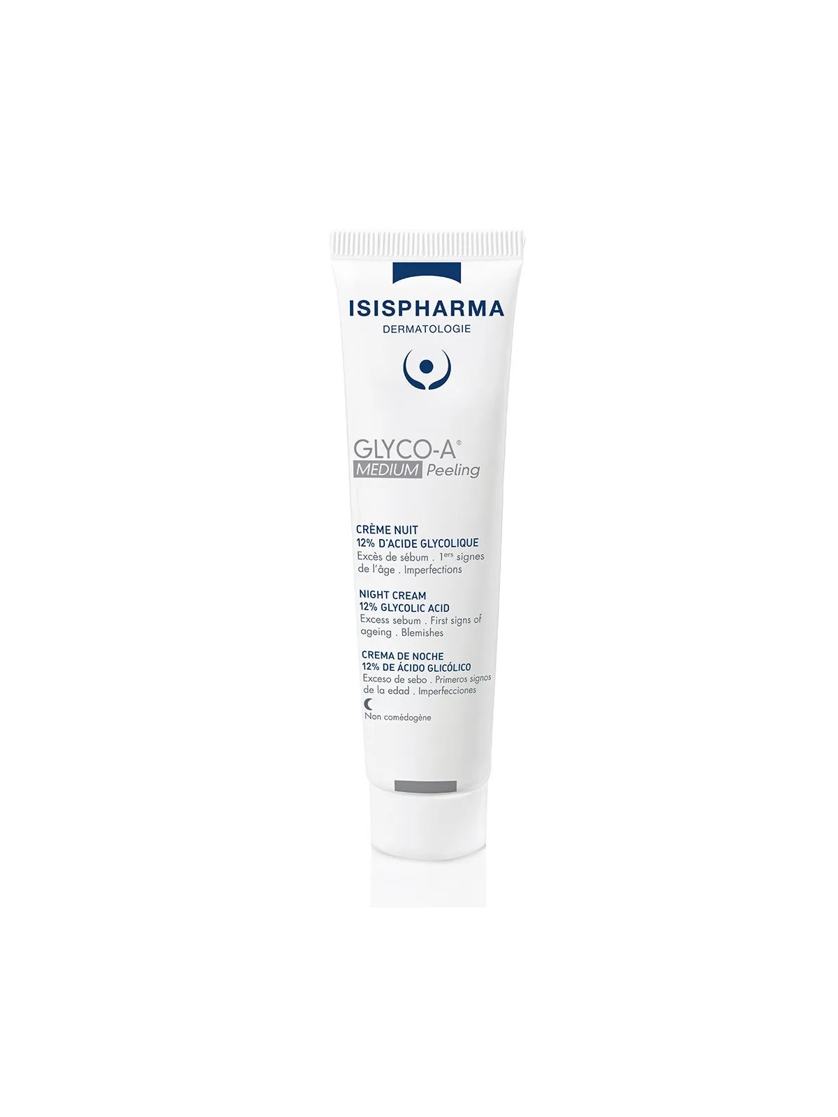 Isispharma Glyco-A Crème de nuit peeling 12% d'acide glycolique MEDIUM 30ml