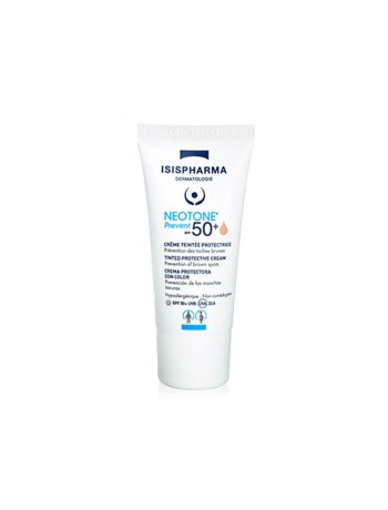 Isispharma Neotone Creme Teintee Protectrice Spf50+ Prevent Teinte Médium 30ml
