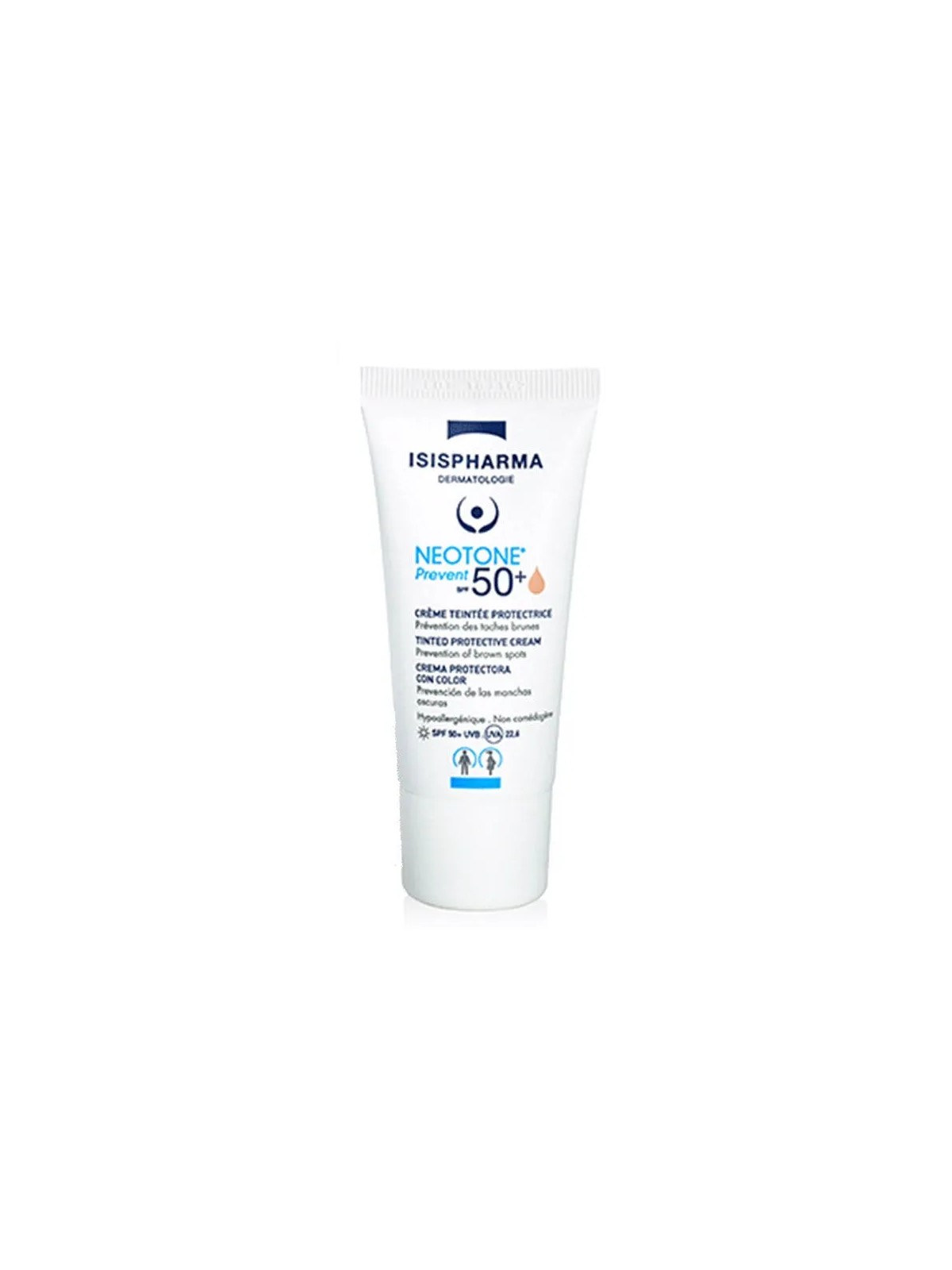 Isispharma Neotone Creme Teintee Protectrice Spf50+ Prevent Teinte Médium 30ml