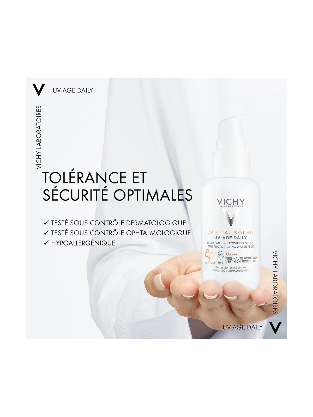 Vichy Capital Soleil Fluide Anti-Photovieillissement SPF50+ Visage UV-AGE Daily 40ml