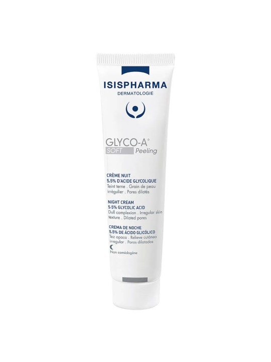 Isispharma Glyco-A Crème de nuit Soft peeling 5,5% d'acide glycolique 30ml