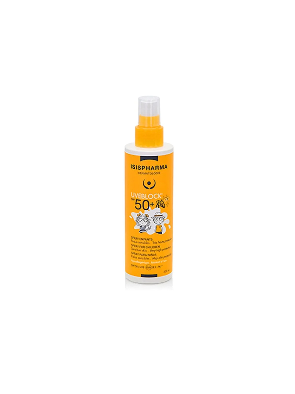 Isispharma Uveblock Spray Solaire Enfants Tres Haute Protection Spf50+ 200ml