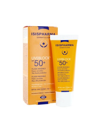 Isispharma Uveblock Fluide Invisible Spf50+ Peaux Sensibles 40ml