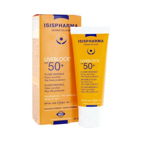 Isispharma Uveblock Fluide Invisible Spf50+ Peaux Sensibles 40ml