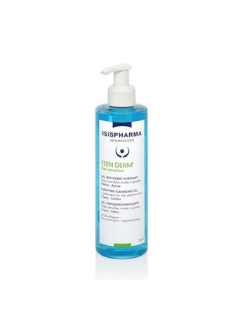 Isispharma Teen Derm Gel Nettoyant Purifiant Gel Sensitive Peaux Sensibles Mixtes A Grasses 250ml