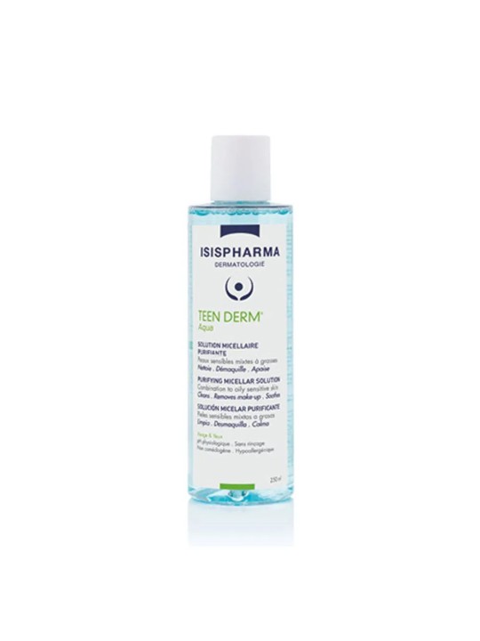 Isispharma Teen Derm Solution Micellaire Purifiante Aqua Peaux Mixtes A Grasses 250ml