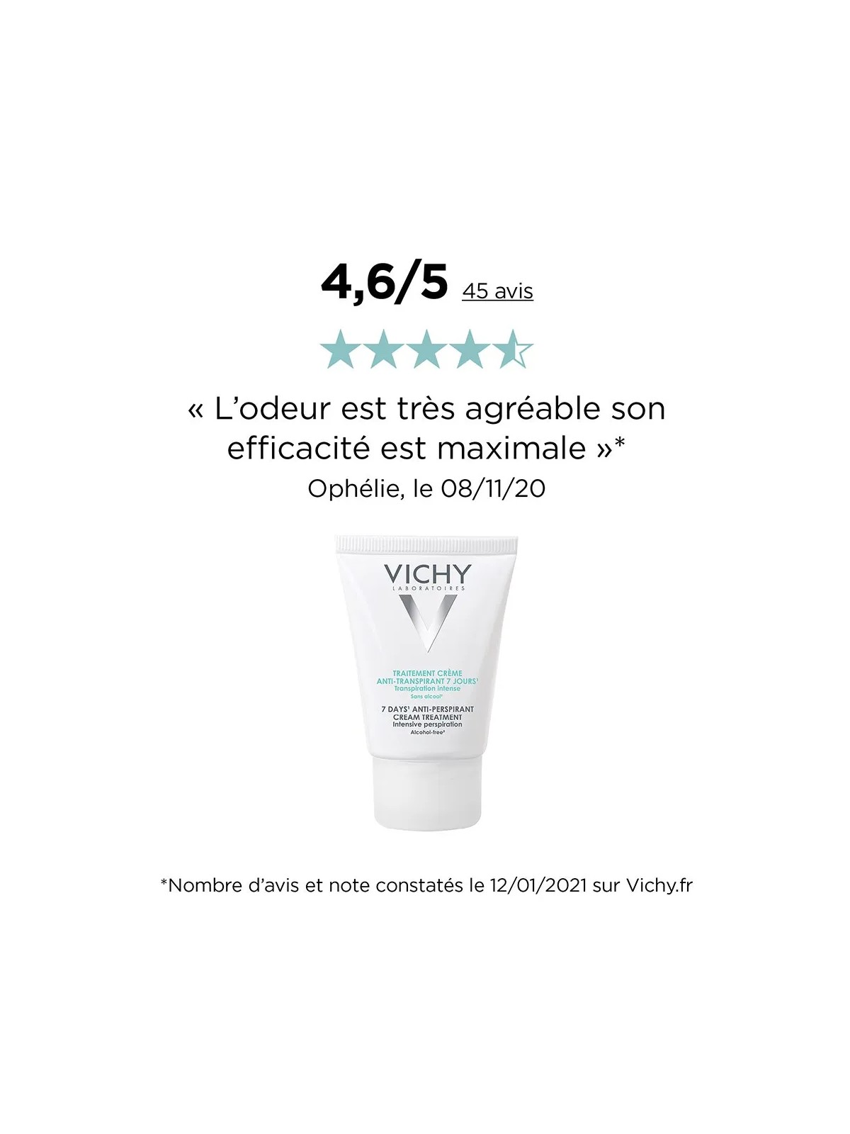 Vichy Déodorant Anti Transpirant Crème 7 Jours 30ml