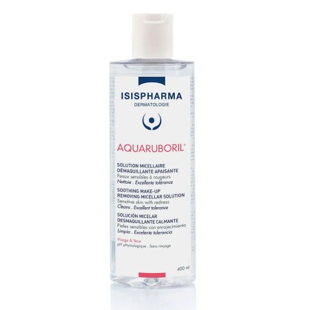 Isispharma Aquaruboril Solution Micellaire Démaquillante Peaux Sensibles A Rougeurs 400ml