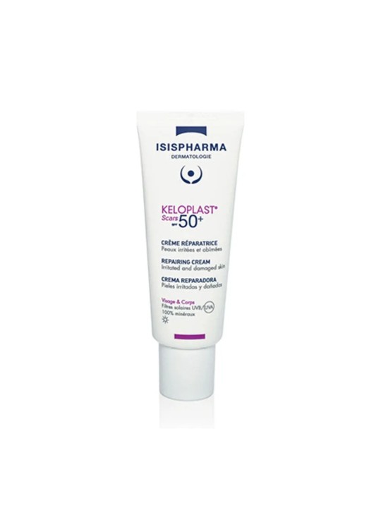 Isispharma Keloplast Creme Reparatrice Protectrice Scars Spf50+ Peaux Irritees Et Abimees 40ml