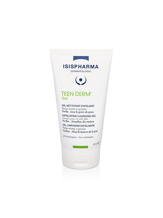 Isispharma Teen Derm Gel Nettoyant Exfoliant Gel Peaux Mixtes A Grasses 150ml