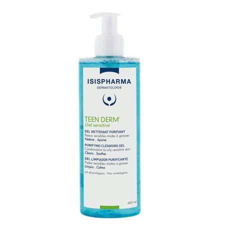 Isispharma Teen Derm Gel Nettoyant Purifiant Gel Sensitive Peaux Sensibles Mixtes A Grasses 400ml