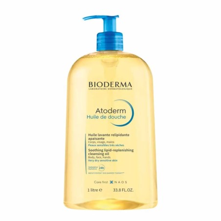 Bioderma Atoderm Huile de Douche Corps et Visage Peaux Très Sèches à Atopiques 1L